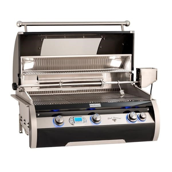 Fire Magic Echelon Black Diamond H790I 36-Inch Built-In Natural/Propane Gas Grill W/ One Infrared Burner, Magic View Window, Rotisserie, & Digital Thermometer - H790I-8L1N-W/H790I-8L1P-W - Fire Magic - Ambient Home