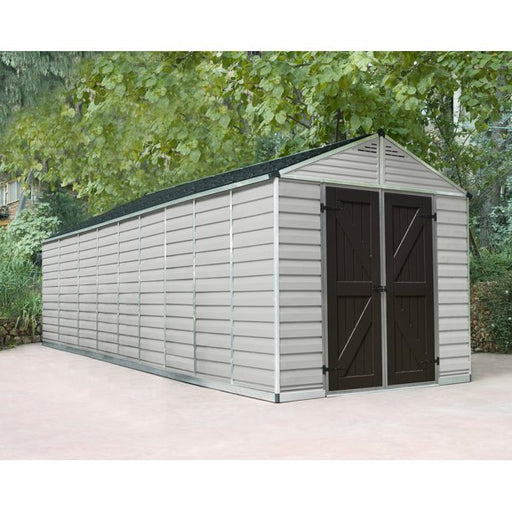 Palram - Canopia 8'W x 20'D Plastic Shed Kit w/ Skylight Roof - Tan (HG9820T) - Palram - Ambient Home