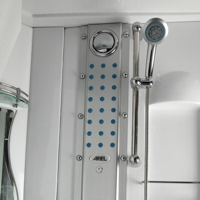 Mesa WS-609P Steam Shower with Jetted Tub-Blue Glass (48"L x 48"W x 85"H) - Mesa - Ambient Home