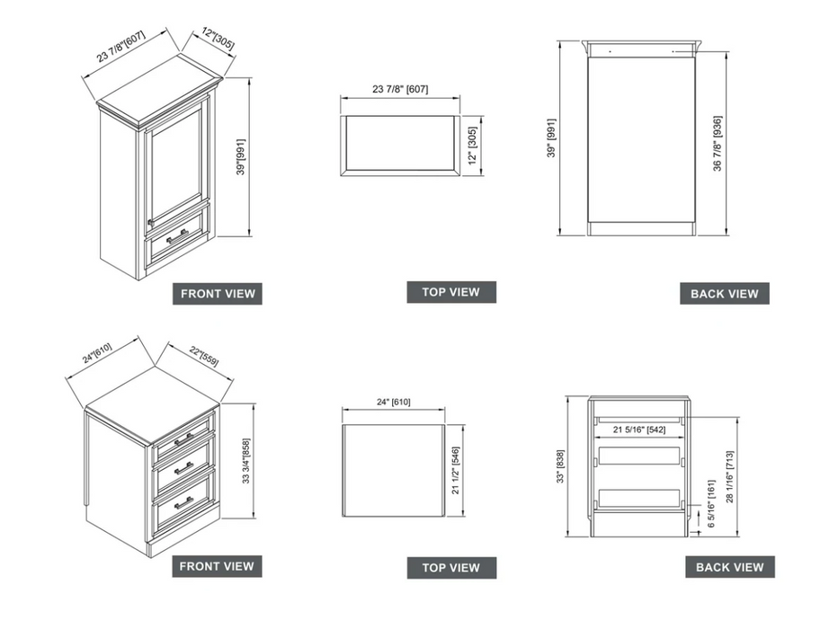 Design Element Milano 96" Double Sink Bathroom Blue Vanity Modular Set - Design Element - Ambient Home