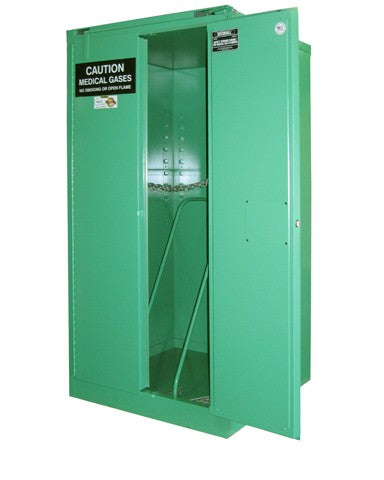 Securall  MG309HFL - MedGas Full Fire Lined Oxygen Gas Cylinder Storage Cabinet - Stores 9-12 H Cylinders - Securall - Ambient Home