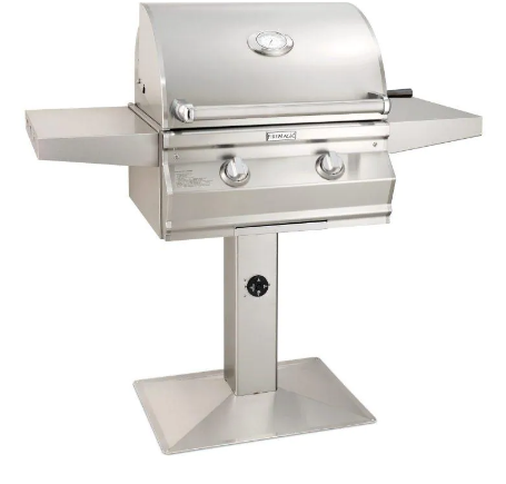 Fire Magic Choice Multi-User Accessible CMA430S 24-Inch Natural/Propane Gas Grill With Analog Thermometer On Patio Post -CMA430S-RT1N-P6/CMA430S-RT1P-P6 - Fire Magic - Ambient Home