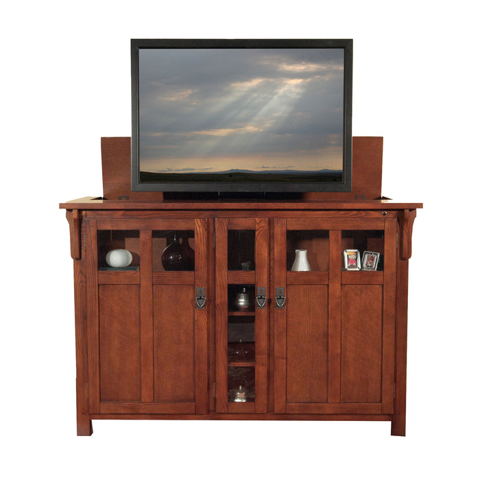 TV Lift Cabinet for 60" Flatscreen TVs - Bungalow by Touchstone, Chestnut 70062 - Touchstone - Ambient Home