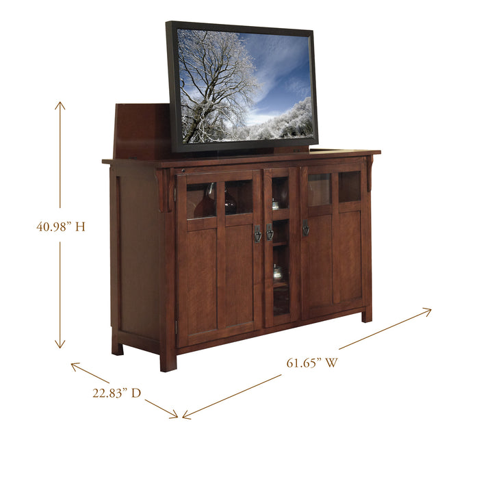 TV Lift Cabinet for 60" Flatscreen TVs - Bungalow by Touchstone, Chestnut 70062 - Touchstone - Ambient Home