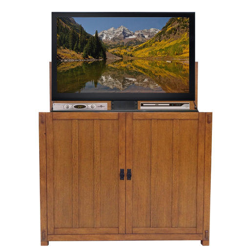 TV Lift Cabinet for 50" Flatscreen TVs - Elevate by Touchstone, Light Oak 72006 - Touchstone - Ambient Home