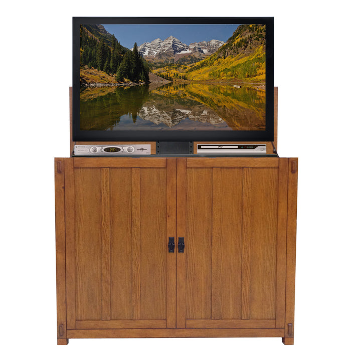 TV Lift Cabinet for 50" Flatscreen TVs - Elevate by Touchstone, Light Oak 72006 - Touchstone - Ambient Home