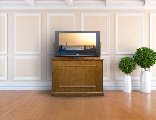 TV Lift Cabinet for 50" Flatscreen TVs - Elevate by Touchstone, Honey Oak 72009 - Touchstone - Ambient Home