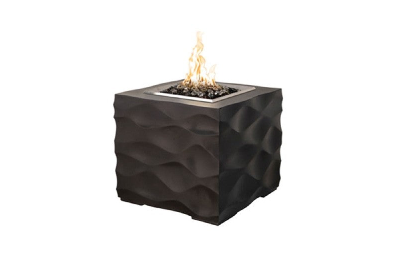 American Fyre Designs 726-CB-11-M2PC 22 3/4 Inch Voro Cube Firetable, Cafe Blanco, Propane Gas - Ambient Home - Ambient Home