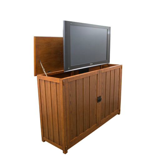 TV Lift Cabinet for 65" Flatscreen TVs - Grand Elevate by Touchstone, Light Oak 74006 - Touchstone - Ambient Home