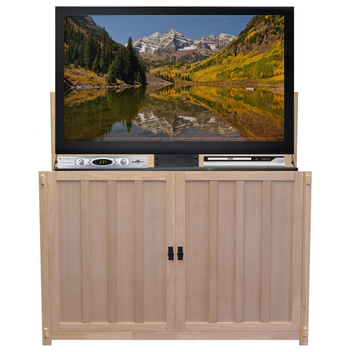 TV Lift Cabinet for 65" Flatscreen TVs - Grand Elevate by Touchstone, Unfinished Oak 74106 - Touchstone - Ambient Home