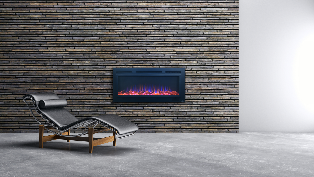 Touchstone Sideline 50" Steel - Recessed Electric Fireplace 80013 - Touchstone Fireplaces - Ambient Home