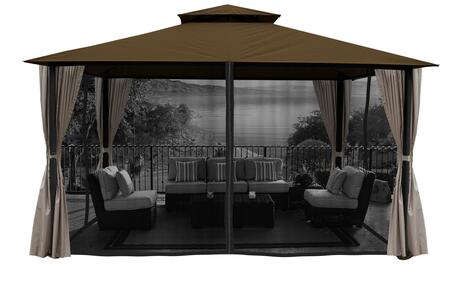 Paragon Outdoor 11' x 14' Gazebo with Roof and Privacy Curtains and Mosquito Netting - Paragon Outdoor - Ambient Home