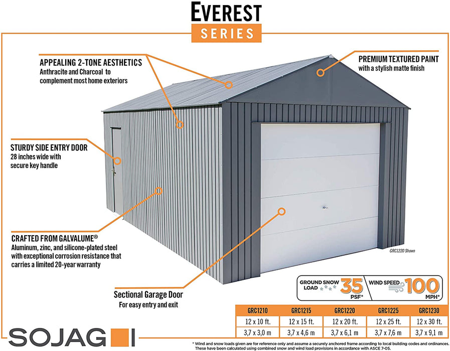 Sojag™ Everest Garage Charcoal - Sojag Carport - Ambient Home