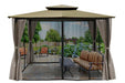 Paragon Outdoor Barcelona 10' x 12' Gazebo and Mosquito Netting and Privacy Curtains - Paragon Outdoor - Ambient Home