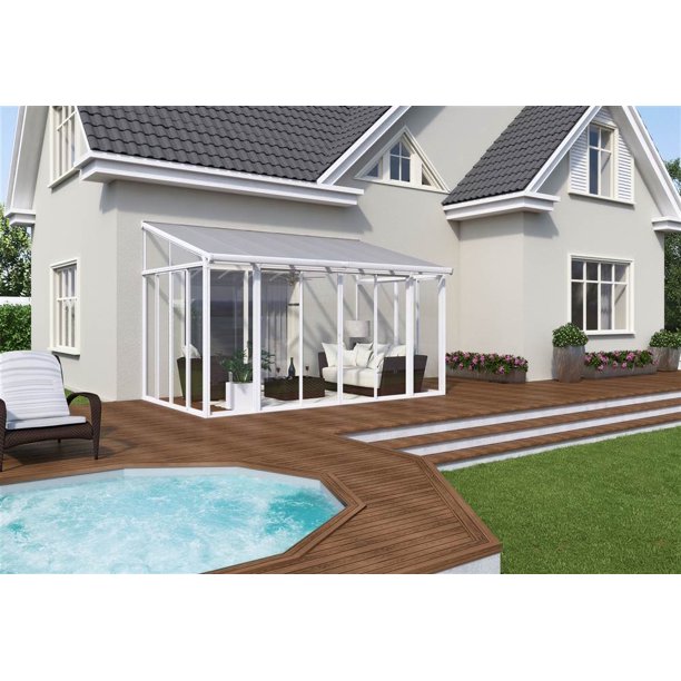 Palram - Canopia | SanRemo 10' x 18' Patio Enclosure - White with Screen Doors (6) HG9067 - Palram - Ambient Home