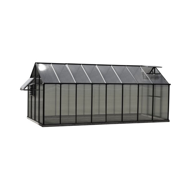 Riverstone Monticello Mojave 8 ft x 16 ft Greenhouse Black MONT-16-BK-MOJAVE - Riverstone - Ambient Home