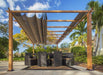 Paragon Outdoor Florence 11' x 16' Aluminum Pergola With the Look of Canadain Wood with Canopy - Paragon Outdoor - Ambient Home