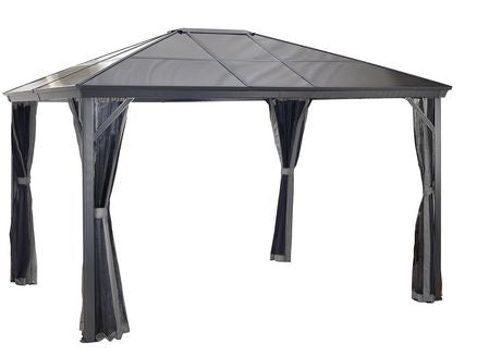 Sojag™ Verona Hard Roof Gazebo with Polycarbonate Roof & Mosquito Netting - Sojag Gazebo - Ambient Home