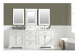 Design Element Milano 96" Double Sink Bathroom White Vanity Modular Set - Design Element - Ambient Home