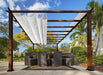 Paragon Outdoor Florence 11' x 16' Aluminum Pergola With the Look of Chilean Wood with Canopy - Paragon Outdoor - Ambient Home