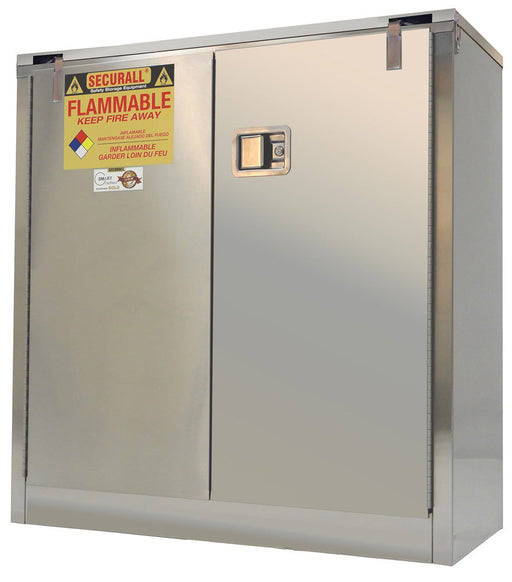 Securall  A330-SS - Stainless Steel Flammable Storage Cabinet - 30 Gal. Storage Capacity - Securall - Ambient Home