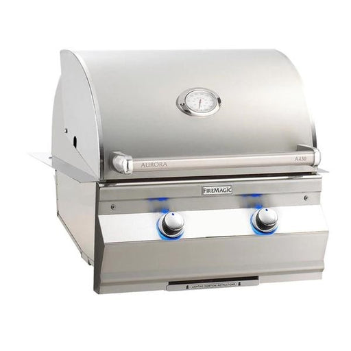 Fire Magic Grills Aurora 25 1/2 Inch Built-In Gas Grill with Analog Thermometer, Natural Gas / Propane Gas Infrared burner "L" Burner - A430I-7LAN / A430I-7LAP - Fire Magic - Ambient Home