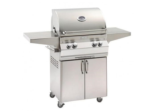 Fire Magic Grills A430S-8EAN-P6 Aurora 24 Inch Patio Post Mount Grill with Analog Thermometer, Natural Gas, Cast Stainless Steel "E" - Fire Magic - Ambient Home