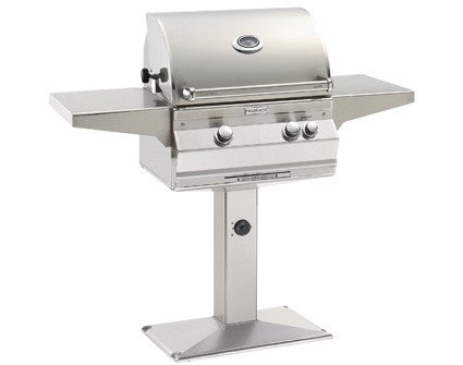 Fire Magic Grills A430S-8LAP-P6 Aurora 24 Inch Patio Post Mount Grill with Analog Thermometer, Natural Gas, Infrared burner "L" Burner - Fire Magic - Ambient Home
