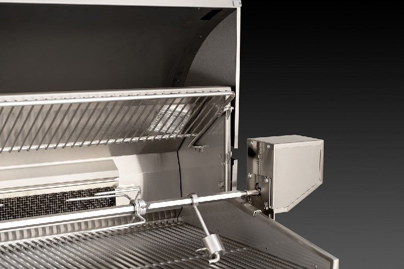 Fire Magic Grills Aurora 62 1/4 Inch Free-Standing Grill with Rotisserie, Single Side Burner and Analog Thermometer, Natural Gas / Propane Gas Cast Stainless Steel "E" - A660S-8EAN-62 / A660S-8EAP-62 - Fire Magic - Ambient Home