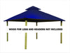 Riverstone Industries 14 ft. sq. ACACIA Gazebo Roof Framing and Mounting Kit With SunDURA Canopy - Riverstone - Ambient Home