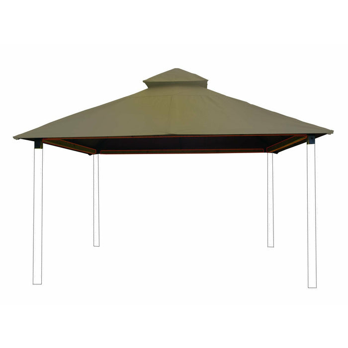 Riverstone Industries 12 ft. sq. ACACIA Gazebo Roof Framing and Mounting Kit With OutDURA Canopy - Riverstone - Ambient Home