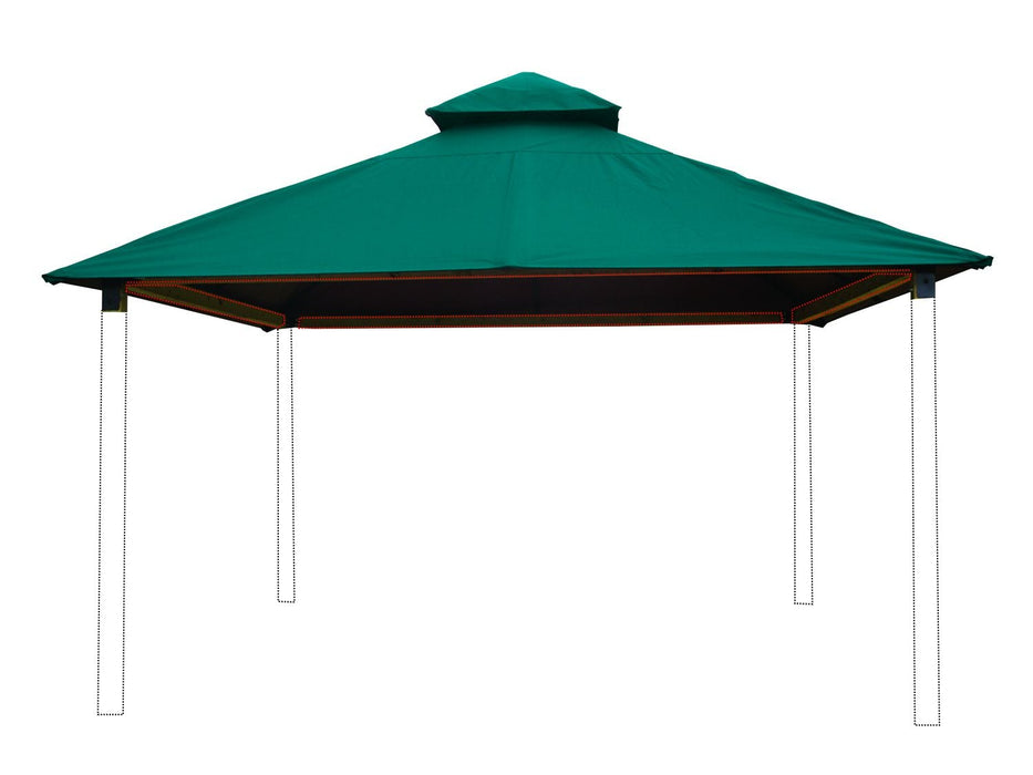 Riverstone Industries 12 ft. sq. ACACIA Gazebo Roof Framing and Mounting Kit With OutDURA Canopy - Riverstone - Ambient Home