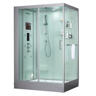 Maya Bath Anzio White-Steam Shower w/ TV - 57" x 37" x 88" - Maya Bath - Ambient Home
