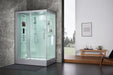 Maya Bath Anzio White-Steam Shower w/ TV - 57" x 37" x 88" - Maya Bath - Ambient Home