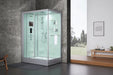 Maya Bath Anzio White-Steam Shower w/ TV - 57" x 37" x 88" - Maya Bath - Ambient Home