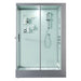 Maya Bath Anzio White-Steam Shower w/ TV - 57" x 37" x 88" - Maya Bath - Ambient Home