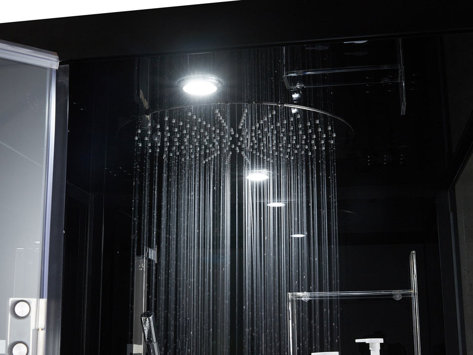 Maya Bath Arezzo Black-Steam Shower w/ TV - 37" x 37" x 88" - Maya Bath - Ambient Home