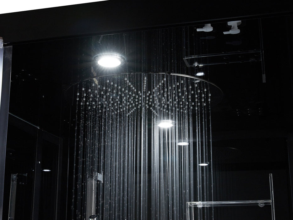 Maya Bath Arezzo Black-Steam Shower w/ TV - 37" x 37" x 88" - Maya Bath - Ambient Home