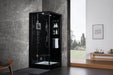 Maya Bath Arezzo Black-Steam Shower w/ TV - 37" x 37" x 88" - Maya Bath - Ambient Home