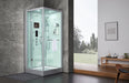 Maya Bath Lucca White-Steam Shower w/ TV - 47" x 33" x 88" - Maya Bath - Ambient Home
