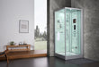 Maya Bath Arezzo White-Steam Shower w/ TV - 37" x 37" x 88" - Maya Bath - Ambient Home