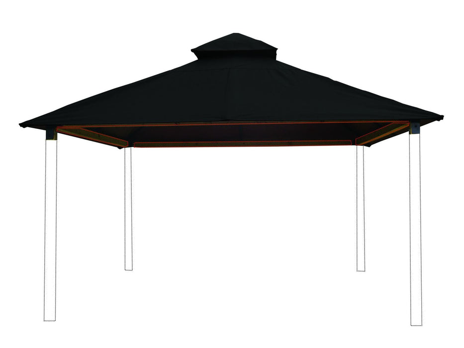 Riverstone Industries 12 ft. sq. ACACIA Gazebo Roof Framing and Mounting Kit With SunDURA Canopy - Riverstone - Ambient Home