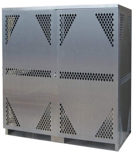 Securall  LP16S - LP/Oxygen Storage Cabinet - 16 Cyl. Horizontal Standard 2-Door - Securall - Ambient Home