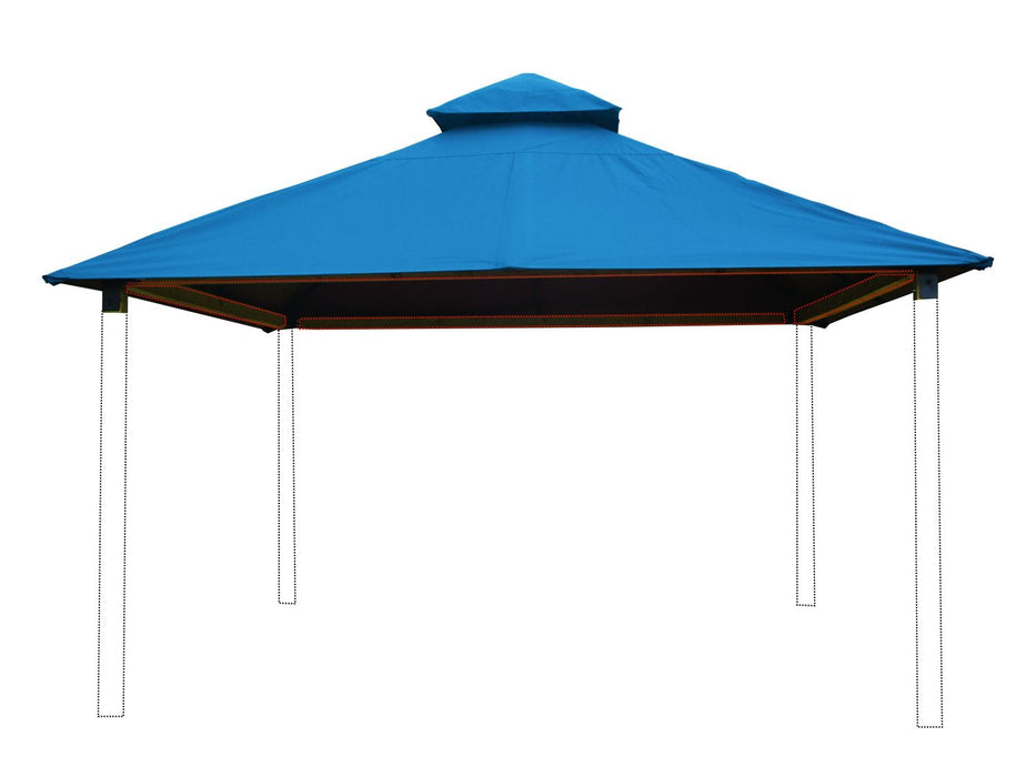 Riverstone Industries 12 ft. sq. ACACIA Gazebo Roof Framing and Mounting Kit With OutDURA Canopy - Riverstone - Ambient Home