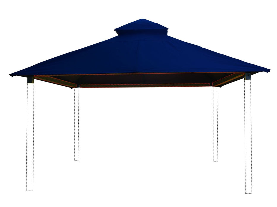 Riverstone Industries 14 ft. sq. ACACIA Gazebo Roof Framing and Mounting Kit With OutDURA Canopy - Riverstone - Ambient Home