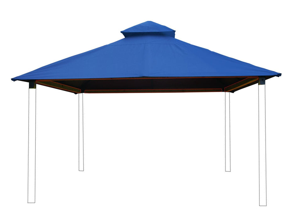 Riverstone Industries 12 ft. sq. ACACIA Gazebo Roof Framing and Mounting Kit With SunDURA Canopy - Riverstone - Ambient Home