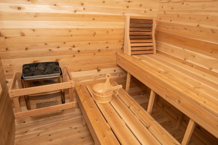 Dundalk Canadian Timber 2-3 Person Luna Barrel Sauna - CTC22LU - Dundalk LeisureCraft Saunas - Dundalk LeisureCraft - Ambient Home