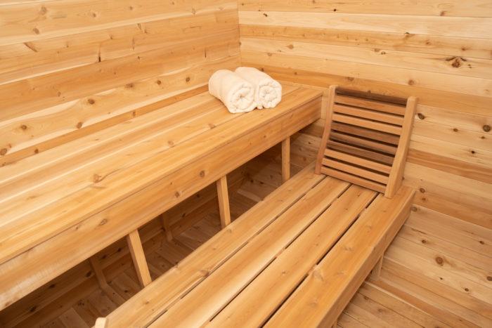 Dundalk Canadian Timber 2-3 Person Luna Barrel Sauna - CTC22LU - Dundalk LeisureCraft Saunas - Dundalk LeisureCraft - Ambient Home