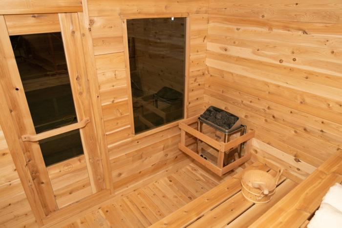 Dundalk Canadian Timber 2-3 Person Luna Barrel Sauna - CTC22LU - Dundalk LeisureCraft Saunas - Dundalk LeisureCraft - Ambient Home
