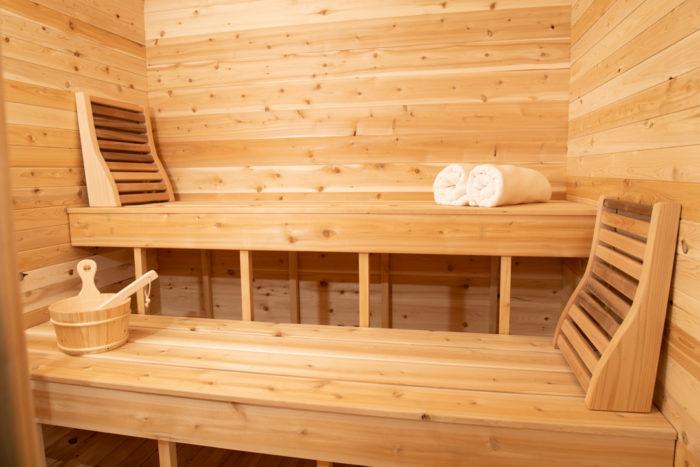 Dundalk Canadian Timber 2-3 Person Luna Barrel Sauna - CTC22LU - Dundalk LeisureCraft Saunas - Dundalk LeisureCraft - Ambient Home